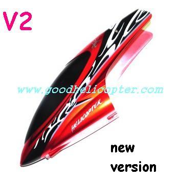 HuanQi-848-848B-848C helicopter parts head cover (V2 red color) - Click Image to Close