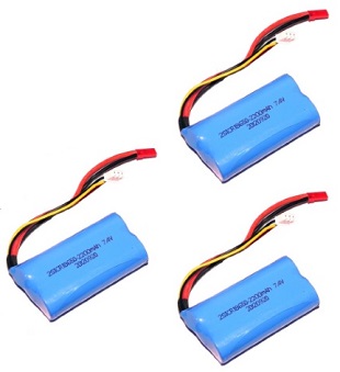 mjx-f-series-f45-f645 helicopter parts battery 7.4V 2200mAh 3pcs