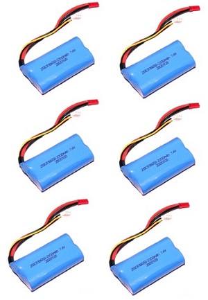 mjx-f-series-f45-f645 helicopter parts battery 7.4V 2200mAh 6pcs - Click Image to Close