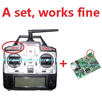 mjx-f-series-f45-f645 helicopter parts pcb board + transmitter (A set can works)
