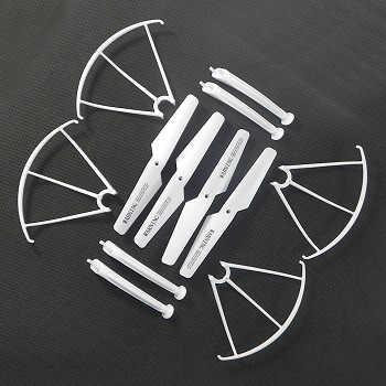 SYMA-X5S-X5SC-X5SW Quad Copter parts Main blades + protection cover + undercarriage (white color) - Click Image to Close