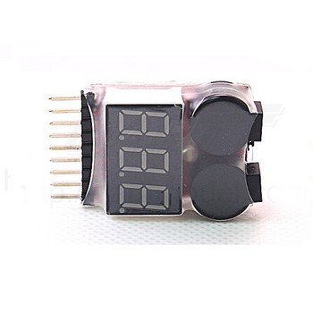Lipo battery voltage tester low voltage buzzer alarm (1-8s)