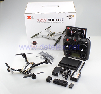 XK X252 SHUTTLE Drone with 5.8G FPV 140 Degree Wide-Angle HD Camera, brushless motor,7CH 3D 6G FTR RC Quadcopter (random color) - Click Image to Close